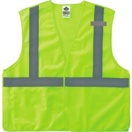 ERGODYNE GloWear 8215BA-S Breakaway Mesh Hi-Vis Safety Vest, Class 2, Economy, S, Lime 24542